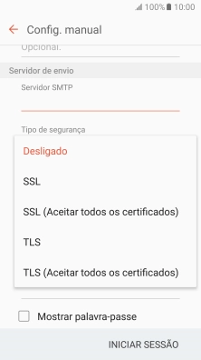 Prima Desligado para desativar a função.