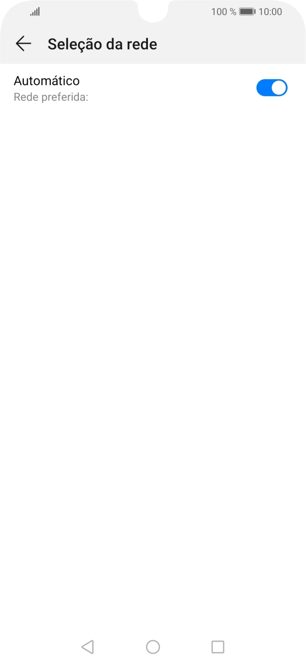 Para selecionar a rede manualmente, prima o indicador junto a 