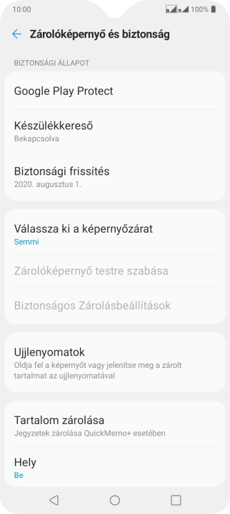 A befejezéshez, és ahhoz, hogy visszatérhess a főképernyőhöz, nyomd meg a főgombot.