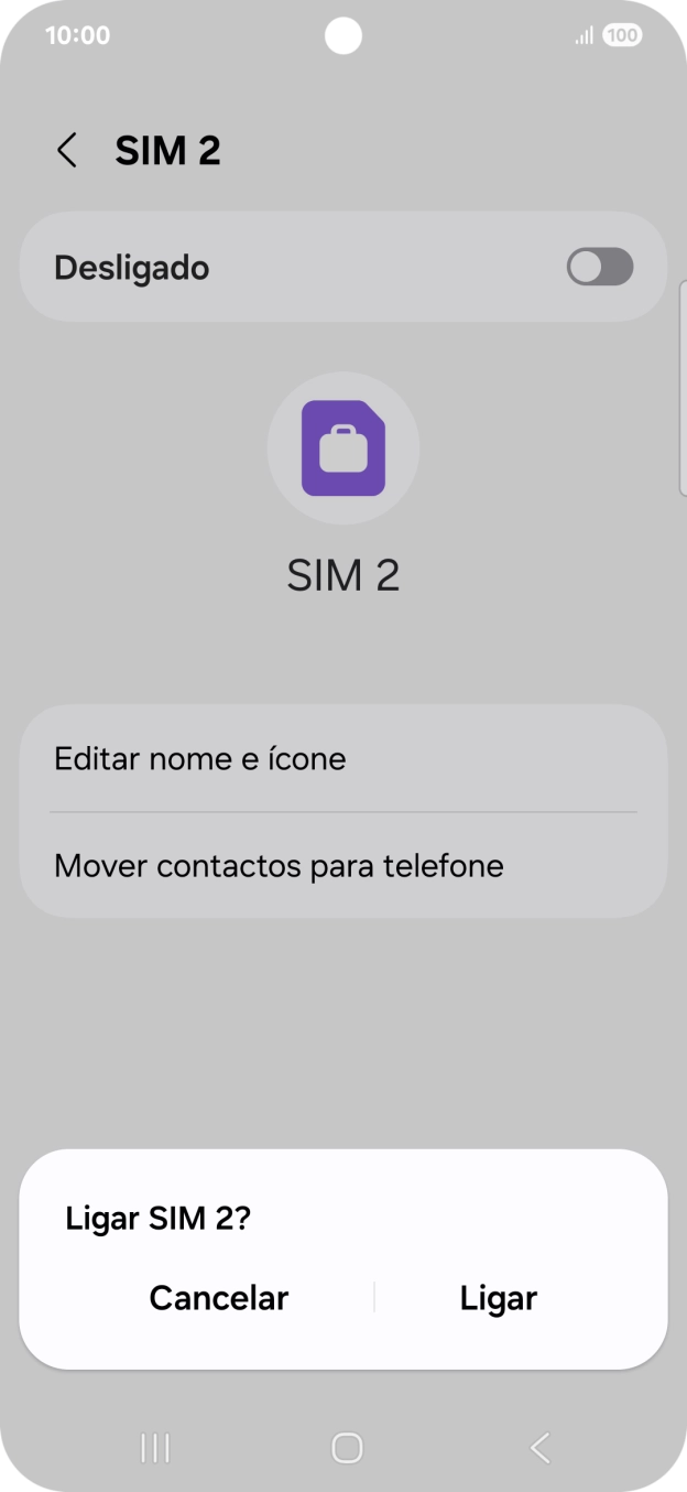 Se ativar a utilização do plano, deve premir Ligar.