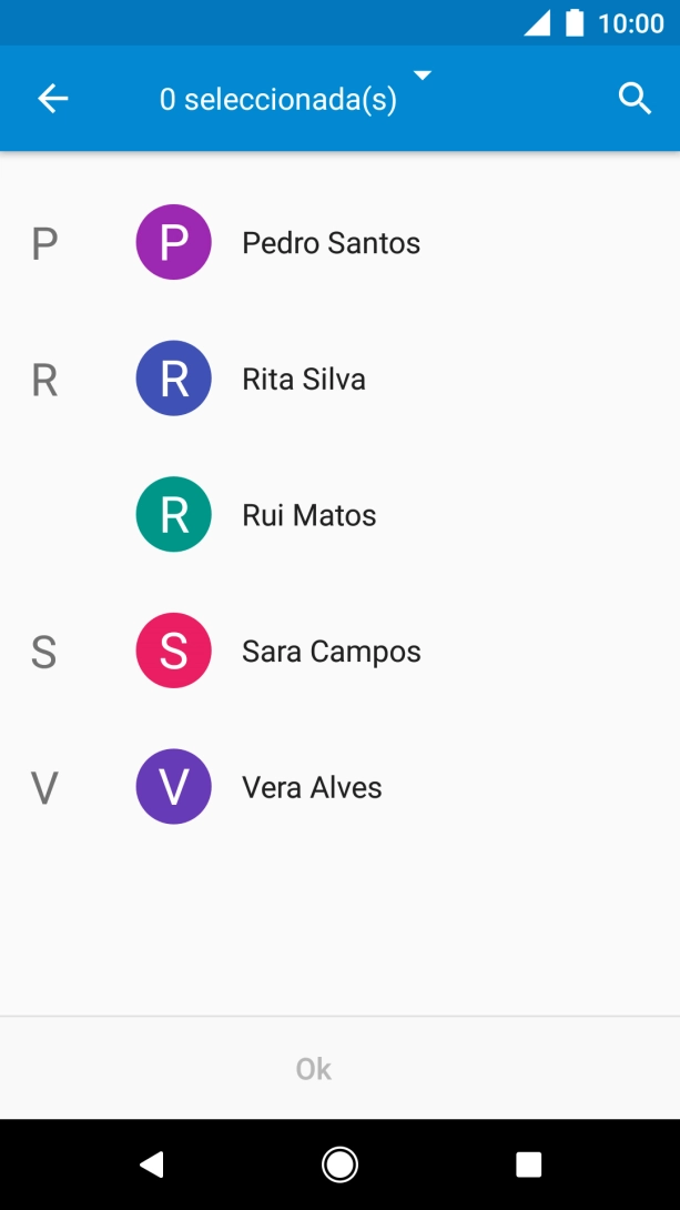 Prima seleccionada(s).