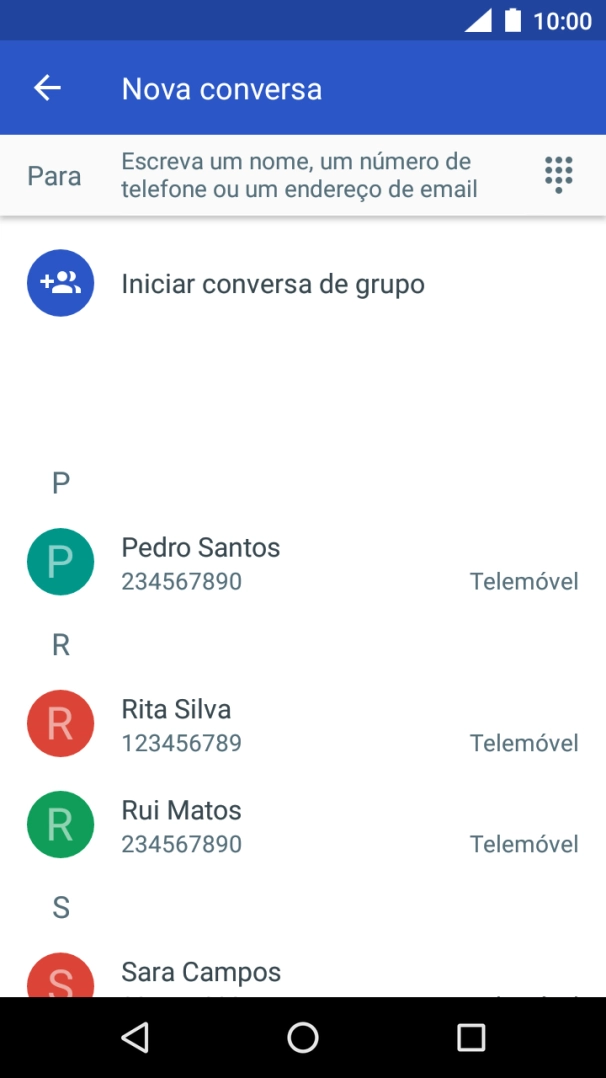 Prima o campo junto a 