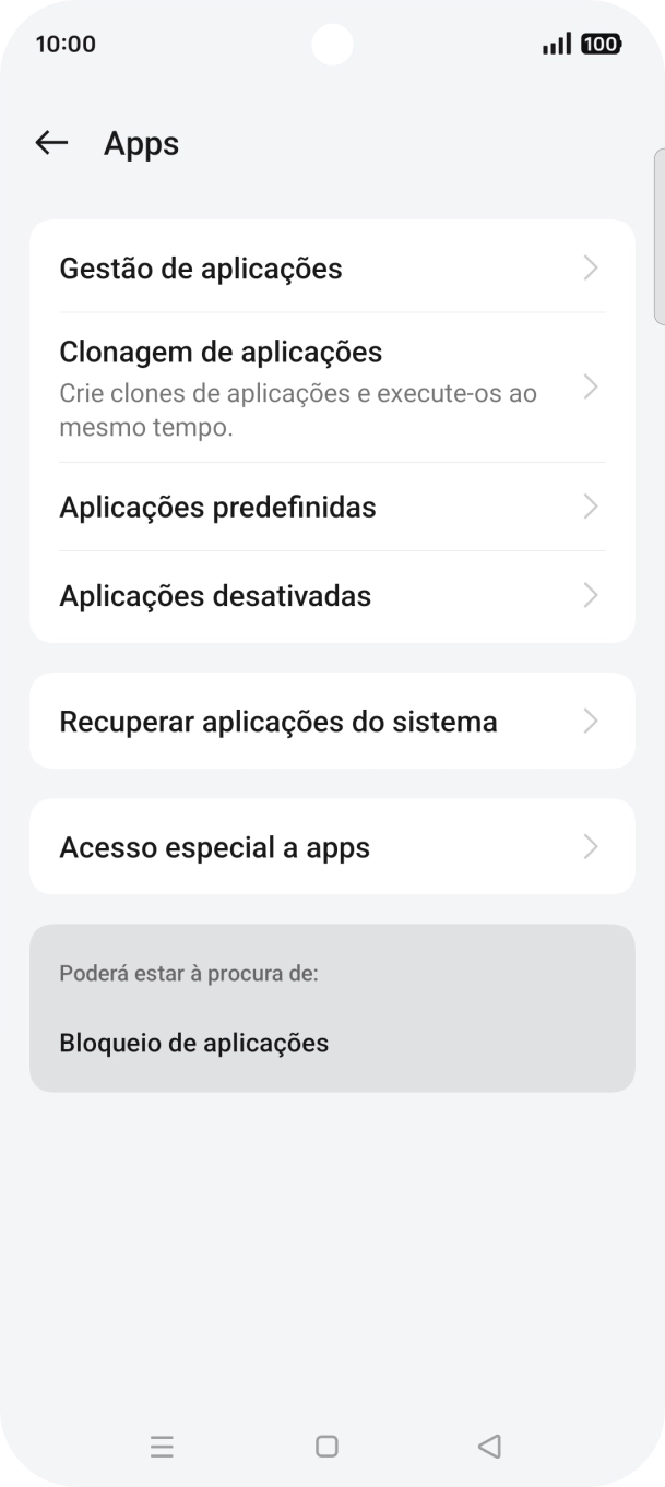 Prima Gestão de aplicações.