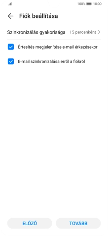 Amennyiben a kijelzőn ez a képernyőkép látható, az e-mail-fiókodat felismerte a rendszer, és automatikusan beállította. Kövesd a képernyőn megjelenő utasításokat  további adatok csatolásához, és fejezd be az új fiók létrehozását.