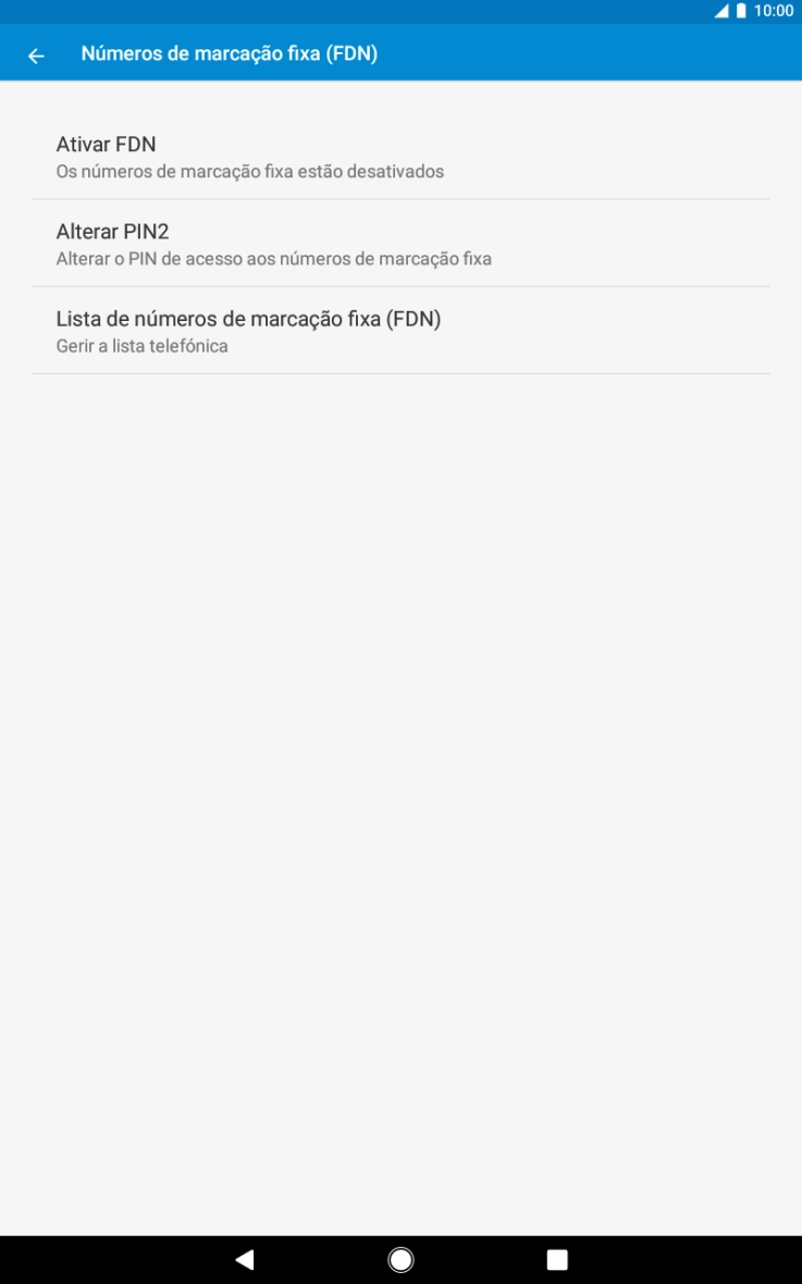 Prima Ativar FDN para ativar a marcação permitida.