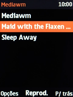 Escolha o ficheiro de música pretendido.