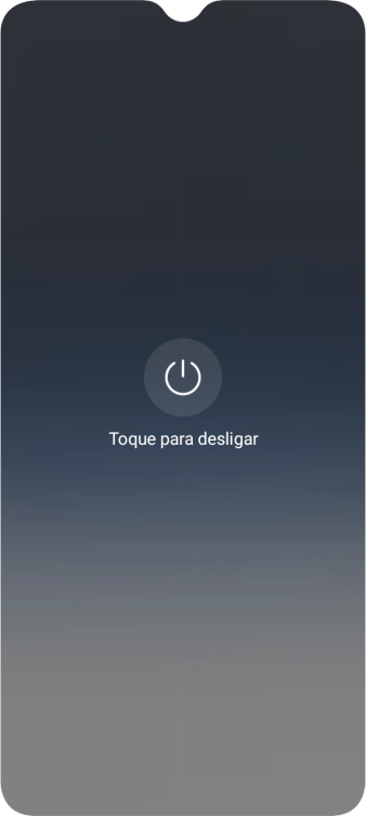 Prima Toque para desligar.