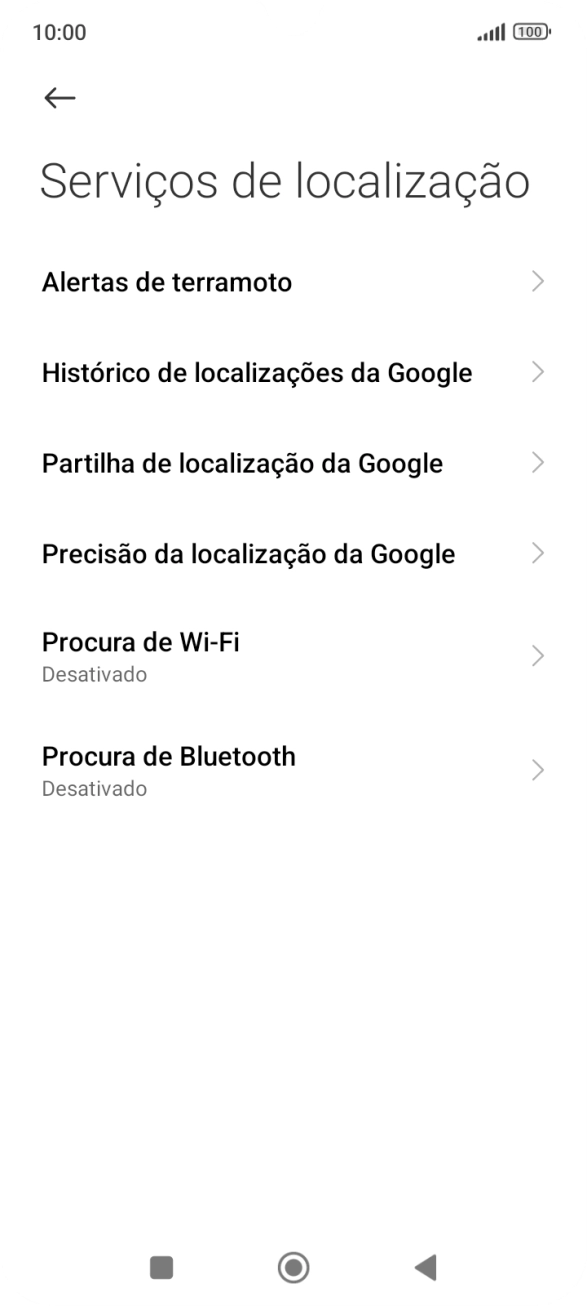 Prima Precisão da localização da Google.