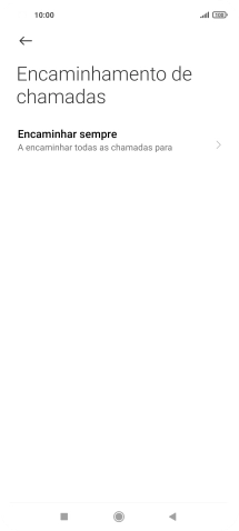Prima o tipo de desvio pretendido.