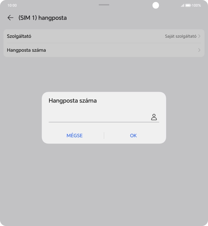 Írd be azt, hogy +36709090999, és válaszd az OK lehetőséget.