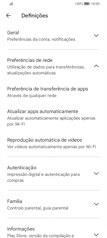 Prima Atualizar apps automaticamente.
