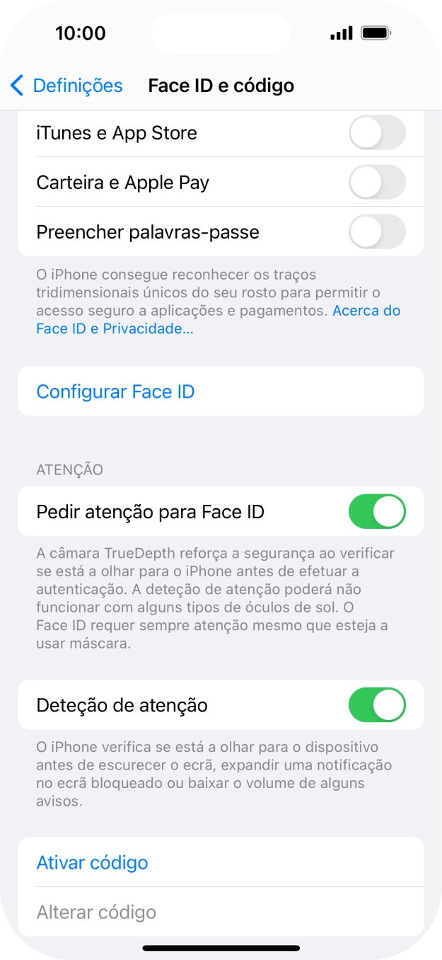 Prima Configurar Face ID.