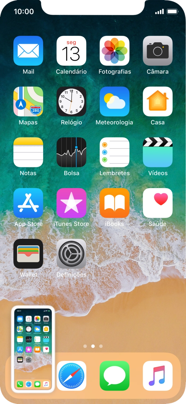 Para modificar a captura de ecrã prima a captura de ecrã e siga as indicações no ecrã para efetuar as modificações pretendidas.