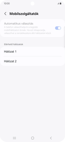 Válaszd ki a kívánt hálózatot.