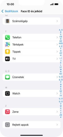 Válaszd az Üzenetek lehetőséget.