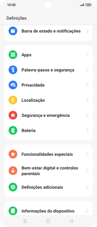Prima Palavra-passe e segurança.