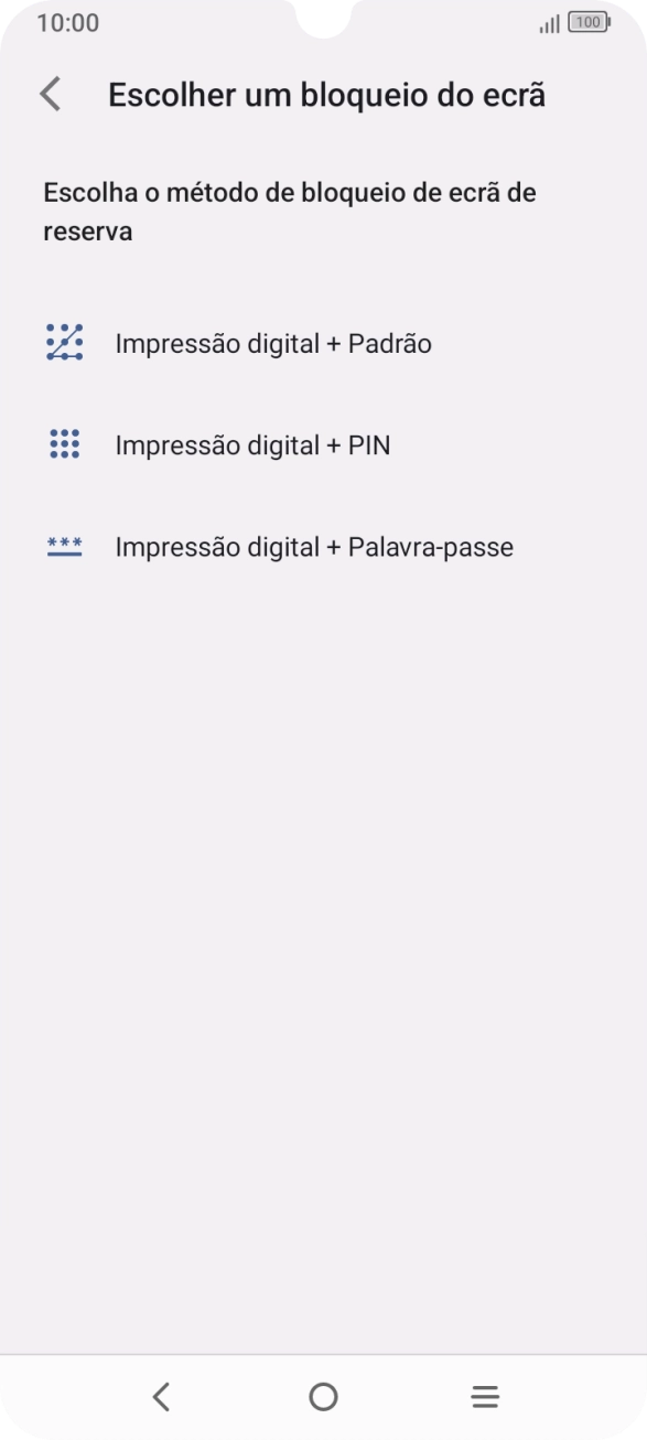 Prima o código de bloqueio do telefone pretendido.