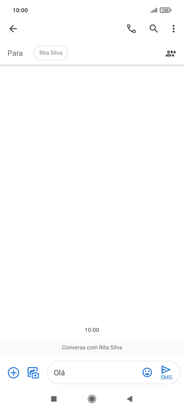 Prima o ícone para adicionar.