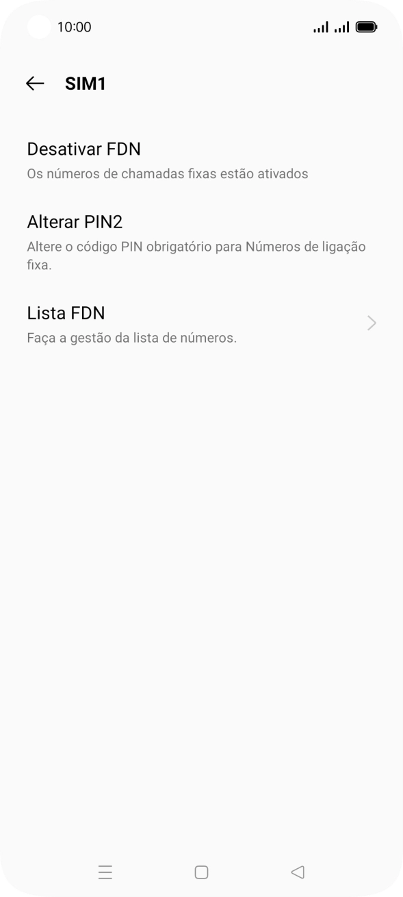 Prima Desativar FDN.