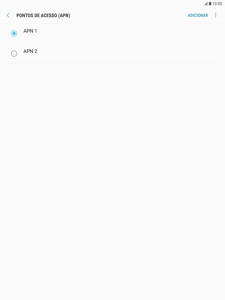 Prima o campo junto à ligação de dados pretendida para a ativar.