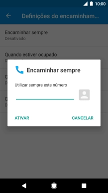 Introduza 123 e prima ATIVAR.