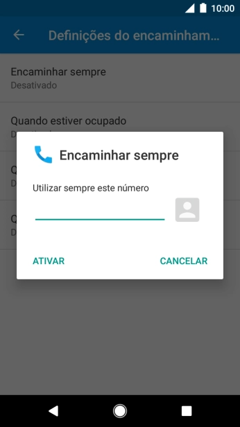 Introduza 123 e prima ATIVAR.