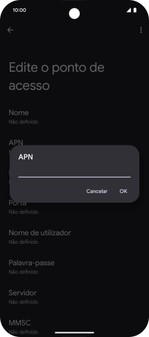 Introduza net2.vodafone.pt e prima OK.