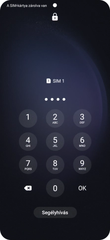 Amennyiben a telefon kéri, írd be a PIN-kódodat, és válaszd az OK lehetőséget.