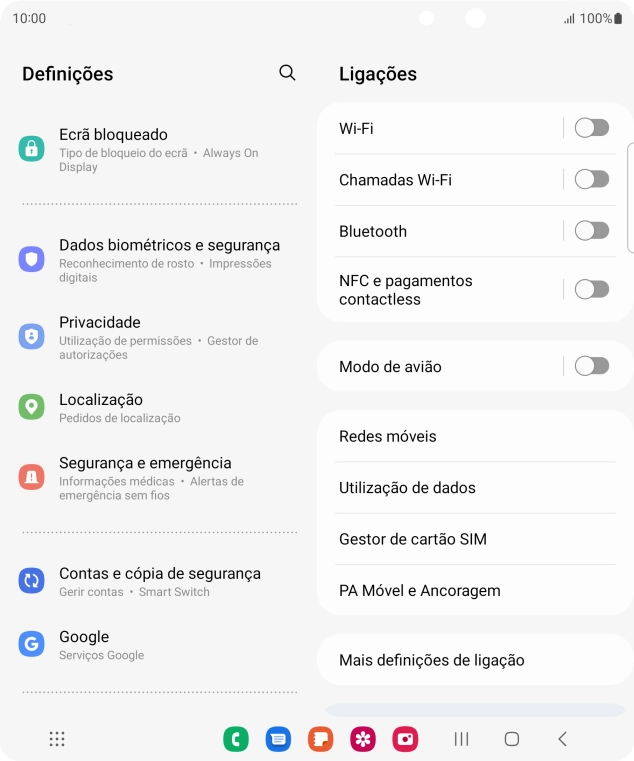 Prima Ecrã bloqueado.