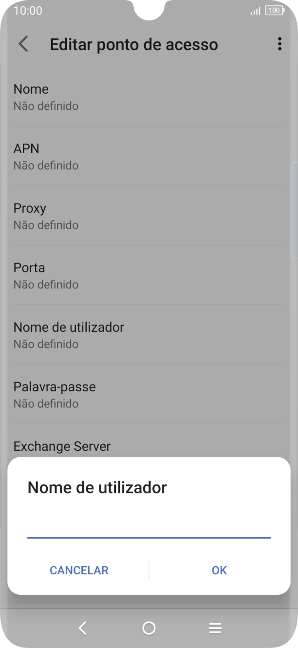 Introduza vodafone e prima OK.