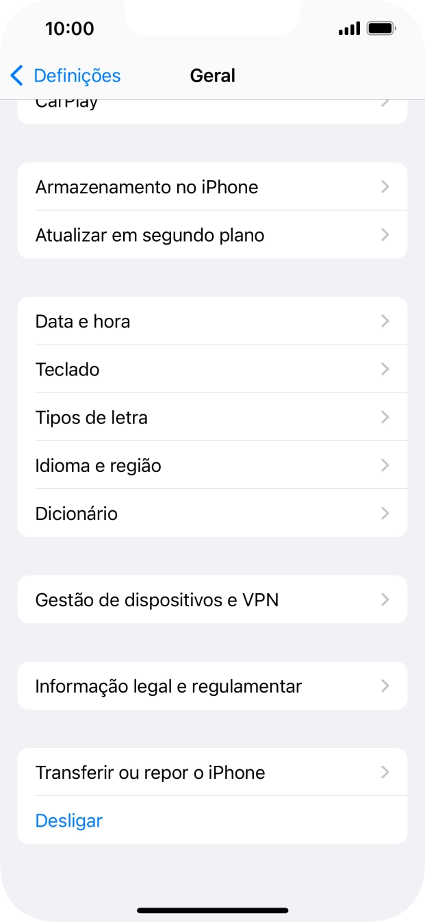 Prima Transferir ou repor o iPhone.