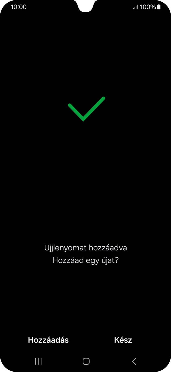 Válaszd a Kész lehetőséget.