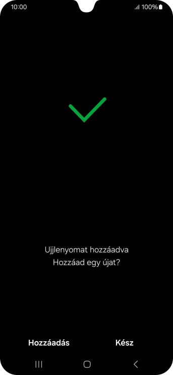 Válaszd a Kész lehetőséget.