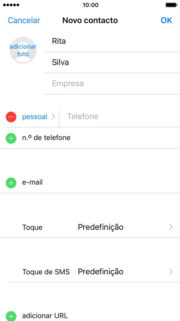Prima Telefone e introduza o número de telefone pretendido.