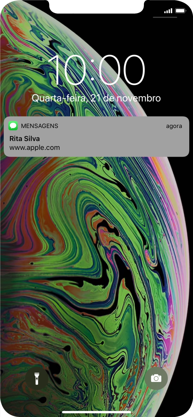 Prima a notificação pretendida e siga as indicações no ecrã para utilizar a função escolhida.