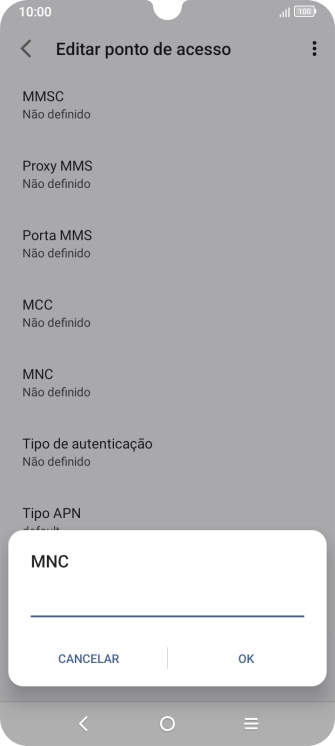 Introduza 01 e prima OK.