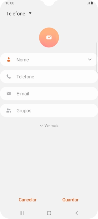 Prima a lista suspensa da lista de contactos.