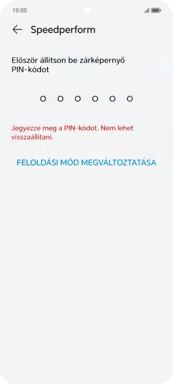 Válaszd a FELOLDÁSI MÓD MEGVÁLTOZTATÁSA lehetőséget.