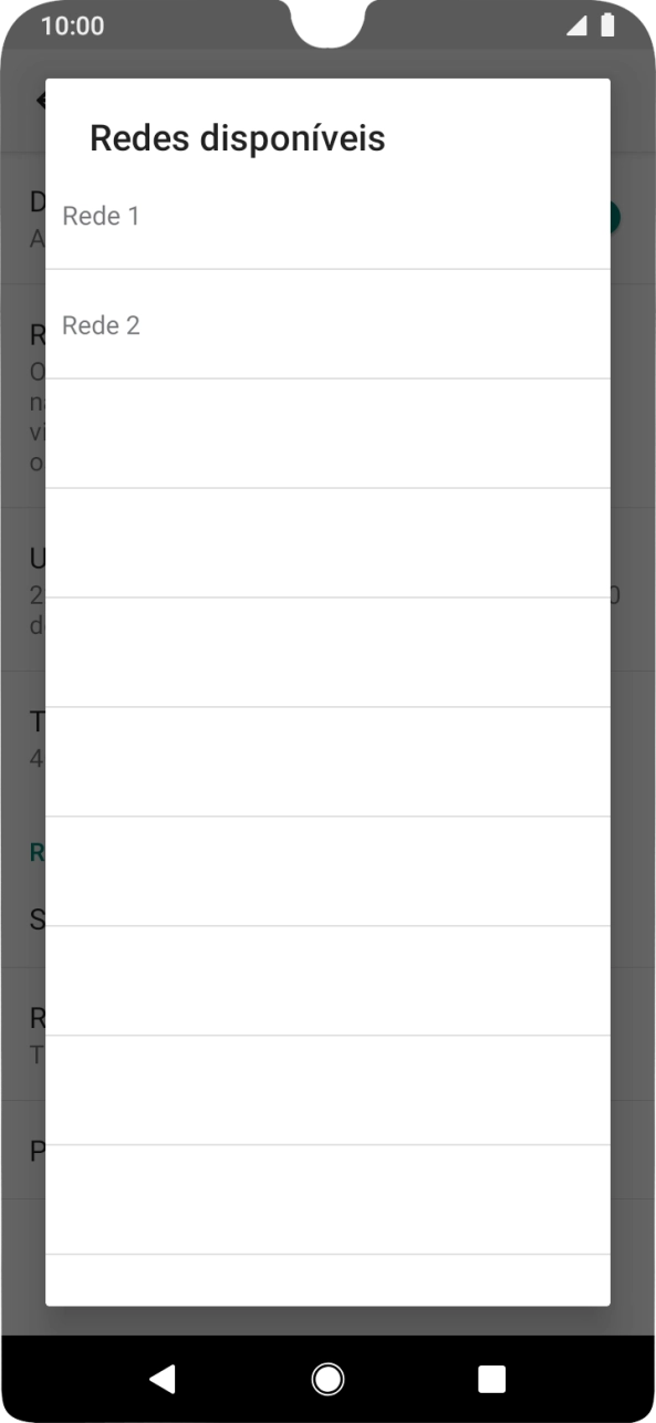 Prima a rede pretendida.