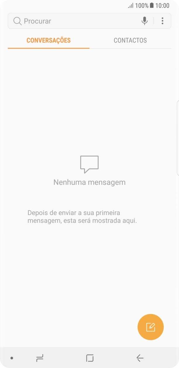 Prima o ícone de nova mensagem.