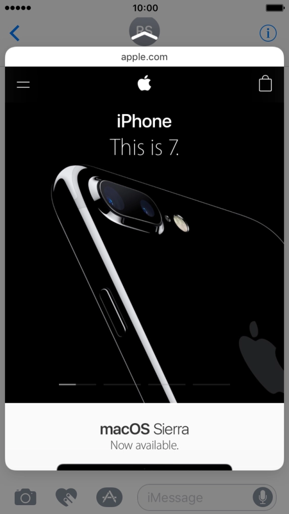 Prima firmemente o ecrã para ver uma secção do conteúdo pretendido.