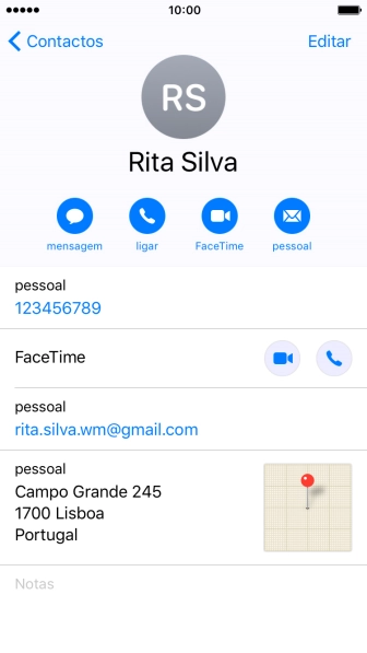 Prima o número pretendido.