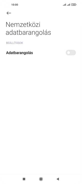 Kattints az „Adatbarangolás” melletti csúszkára a funkció be- vagy kikapcsolásához.