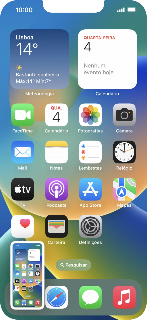 Para modificar a captura de ecrã prima a captura de ecrã e siga as indicações no ecrã para efetuar as modificações pretendidas.