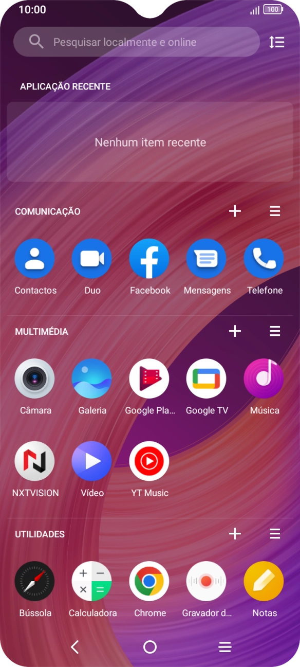 Prima Galeria e vá até à pasta pretendida.
