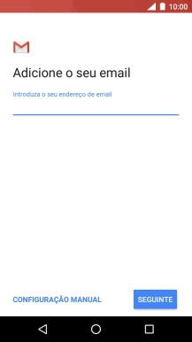 Prima SEGUINTE e introduza o seu endereço de e-mail.