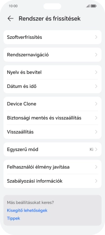 Válaszd a Visszaállítás lehetőséget.