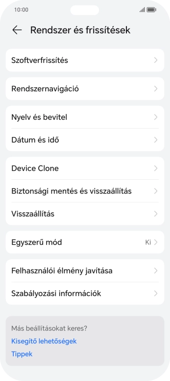 Válaszd a Visszaállítás lehetőséget.