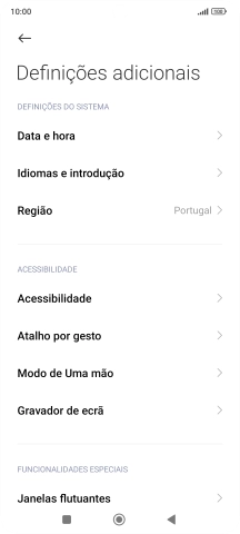 Prima Data e hora.