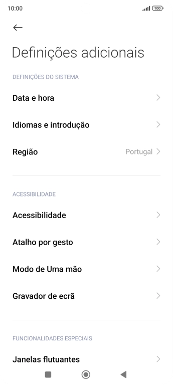 Prima Data e hora.